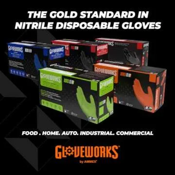 GLOVEWORKS HD Industrial Orange Nitrile Gloves - 100 Pack