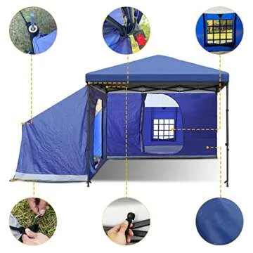 KAMPKEEPER Camping Side Tent for 10x10 Canopies