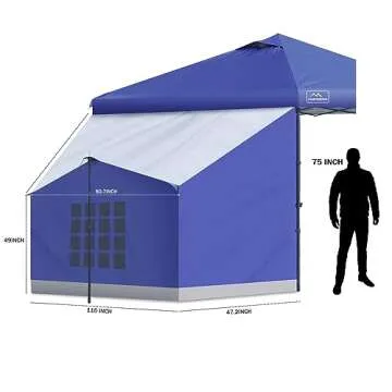 KAMPKEEPER Camping Side Tent for 10x10 Canopies