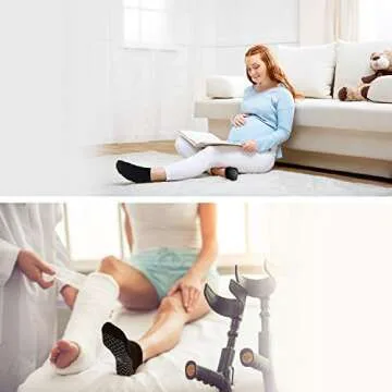 unenow Unisex Non Slip Socks with Grips Cushion for Yoga Pilates Barre Home & Hospital