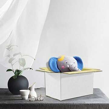 PETAFLOP 10x7x5 Shipping Boxes, White Corrugated Mailing Cardboard Box for Packing Small Business, 25 Pack