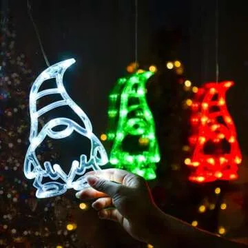 LOLStar Christmas Gnome Window Lights with Timer Function