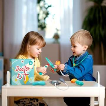 Doctor Kit for Toddlers 3-5 - Preschool Pretend Play Medical Kit with Stethoscope, Blood Pressure Cu...
