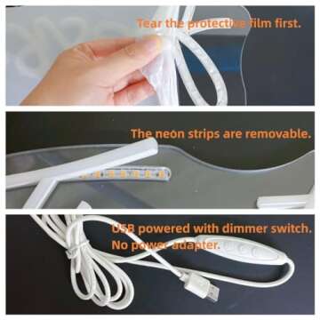 Nordstylee LED Kiss My Peach Neon Sign Light Up Signs for Bedroom Home Game Room Bar Hotal Desk Wall Art Decorations Birthday Christmas Gifts