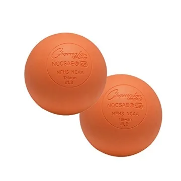 Champion Sports Orange Lacrosse Balls - Official Size & Massage Tool, 2 Count