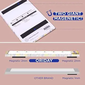 Oriday Weekly Magnetic Meal Planner Notepad with Tear Off Perforated Grocery Shopping List - 52 Sheets,15.2cm X 22.8cm (Yellow Lemon Meal Planning Pad)