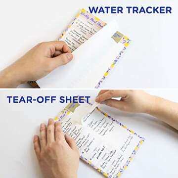 Oriday Weekly Magnetic Meal Planner Notepad with Tear Off Perforated Grocery Shopping List - 52 Sheets,15.2cm X 22.8cm (Yellow Lemon Meal Planning Pad)