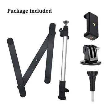 Photo Copy Pico Projector Stand Overhead Phone Mount Adjustable Tabletop Teaching Online Stand for Live Streaming Baking Crafting Demo Online Video and Draw Recording