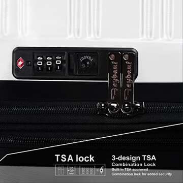 Feybaul Large Luggage Expandable Pc+Abs With Tsa Lock Hardshell Travel Big Rolling Luggage Suitcase Set Carry On Luggage Suitcase With Spinner Wheels 28 Inch,White