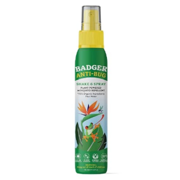 Badger Bug Spray, Organic Deet Free Mosquito Repellent with Citronella & Lemongrass,Natural Bug Spra...