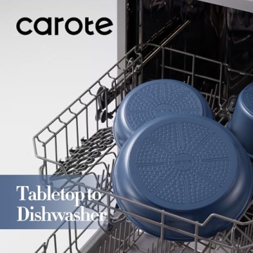 CAROTE 17pcs Nonstick Cookware Set for Healthy Cooking
