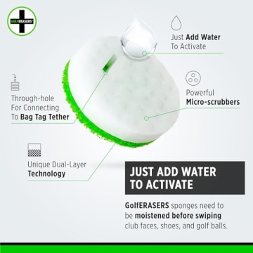 GolfERASERS Dual-Sided Cleaning Sponges for Golfers