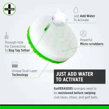 GolfERASERS Dual-Sided Cleaning Sponges for Golfers