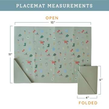 Austin Baby Co Foldable Placemat for Easy Dining