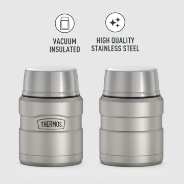 THERMOS Vacuum-Insulated Food Jar with Spoon 16 Oz