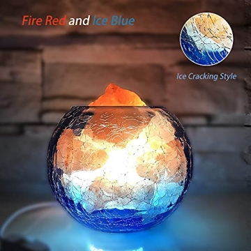 Natural Himalayan Salt Lamp with Dimming USB Base for Relaxation