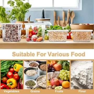 Barydat 4 Pcs Food Storage Container Set for Kitchens