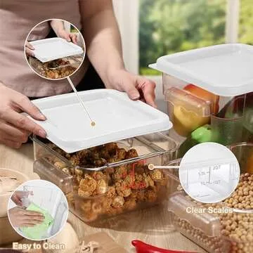 Barydat 4 Pcs Food Storage Container Set for Kitchens
