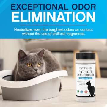 NonScents Cat Litter Deodorizer - Litter Box Odor Eliminator - Less Scooping Extends Kitty Litter Li...