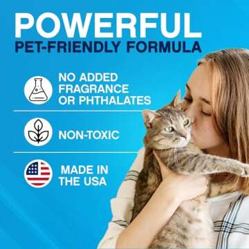 NonScents Cat Litter Deodorizer - Litter Box Odor Eliminator - Less Scooping Extends Kitty Litter Lifespan - Fragrance-Free Formula Eliminates Unpleasant Cat Odors - Fresh Scent Litter Pans