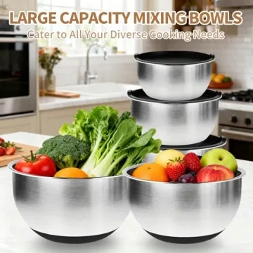 Deedro Premium Mixing Bowls Set with Lids - 22 Pcs