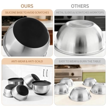 Deedro Premium Mixing Bowls Set with Lids - 22 Pcs