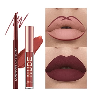 BestLand 12Pcs Matte Liquid Lipstick & Liner Set
