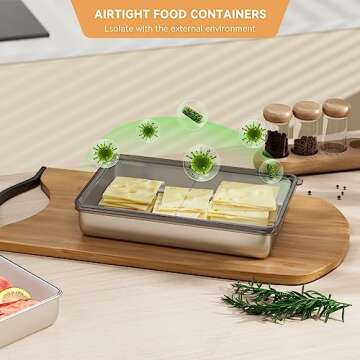 Freshmage Cheese Container - Airtight Deli Meat Storage