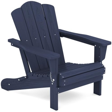 KINGYES Folding Adirondack Chair - Ergonomic, Stackable All-Weather Comfort