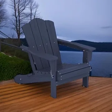 KINGYES Folding Adirondack Chair for Relaxation Outdoors