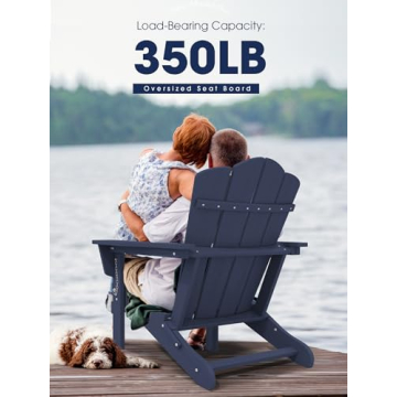 KINGYES Folding Adirondack Chair for Relaxation Outdoors