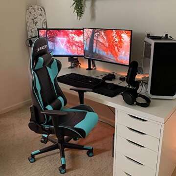 Homall Gaming Chair - Ergonomic High Back Computer Chair in Cyan