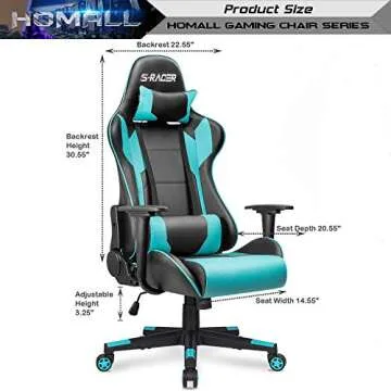 Homall Ergonomic Gaming Chair with Headrest and Lumbar Support