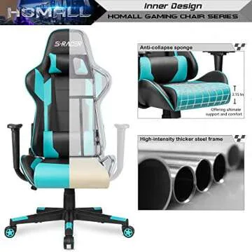 Homall Ergonomic Gaming Chair with Headrest and Lumbar Support