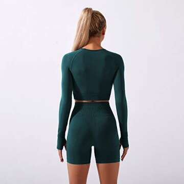 IWEMEK Women's Seamless Workout Sets for Yoga and Gym