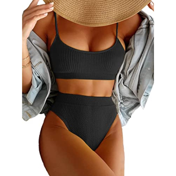 Lilosy High Waisted Tummy Control Bikini for Women