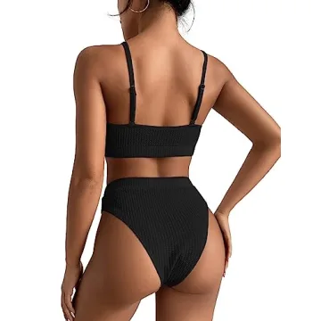 Lilosy High Waisted Tummy Control Bikini for Women