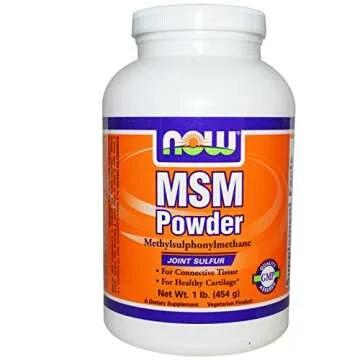 NOW Foods MSM Powder - 1 lb Pure Methylsulfonylmethane for Joint Health