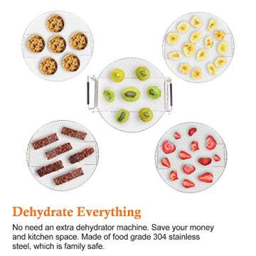 Food Dehydrator Stand Racks for Air Fryer, Pressure Cooker, Oven and Ninja Foodi 6.5 & 8 qt, Food Gr...