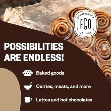 FGO Organic Ceylon Cinnamon Powder, 16oz Pure Sri Lanka Cinnamon for Spice & Seasoning, Great for Baking, Cooking, & Drinks, Additive Free, Non-GMO (Pack of 1)