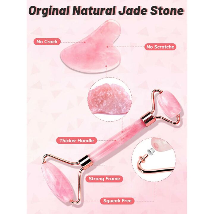Jade Roller & Gua Sha Set for Skin Radiance