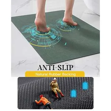 MontVoo Bath Mat - Quick-Dry Absorbent Non-Slip Rug
