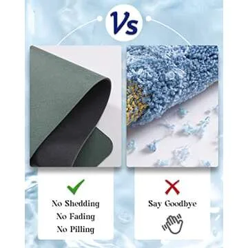 MontVoo Bath Mat - Quick-Dry Absorbent Non-Slip Rug