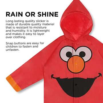 Elmo Umbrella and Slicker Set for Toddlers | Fun Rain Gear