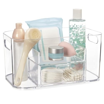 STORi Bliss Clear Makeup Organizer for Countertop, Divided Bathroom Organizer & Storage Drawer, Make...