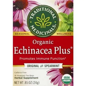 Traditional Medicinals Organic Echinacea Plus Seasonal Tea - Immune Booster, 16 Tea Bags