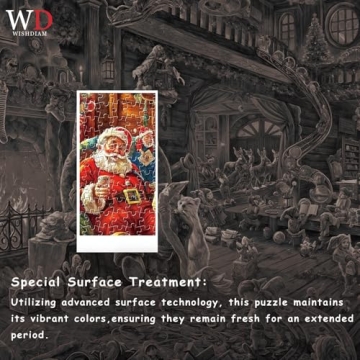 WISHDIAM Christmas Jigsaw Puzzle 1000 Pieces Fun Challenge