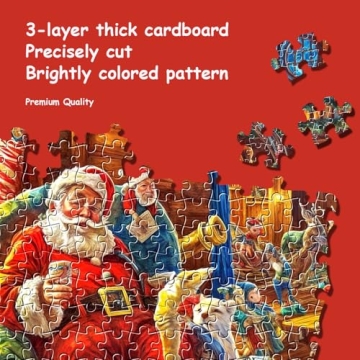 WISHDIAM Christmas Jigsaw Puzzle 1000 Pieces Fun Challenge