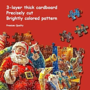 WISHDIAM Christmas Jigsaw Puzzle 1000 Pieces Fun Challenge