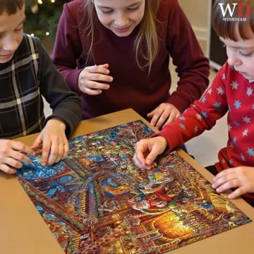 WISHDIAM Christmas Jigsaw Puzzle 1000 Pieces Fun Challenge